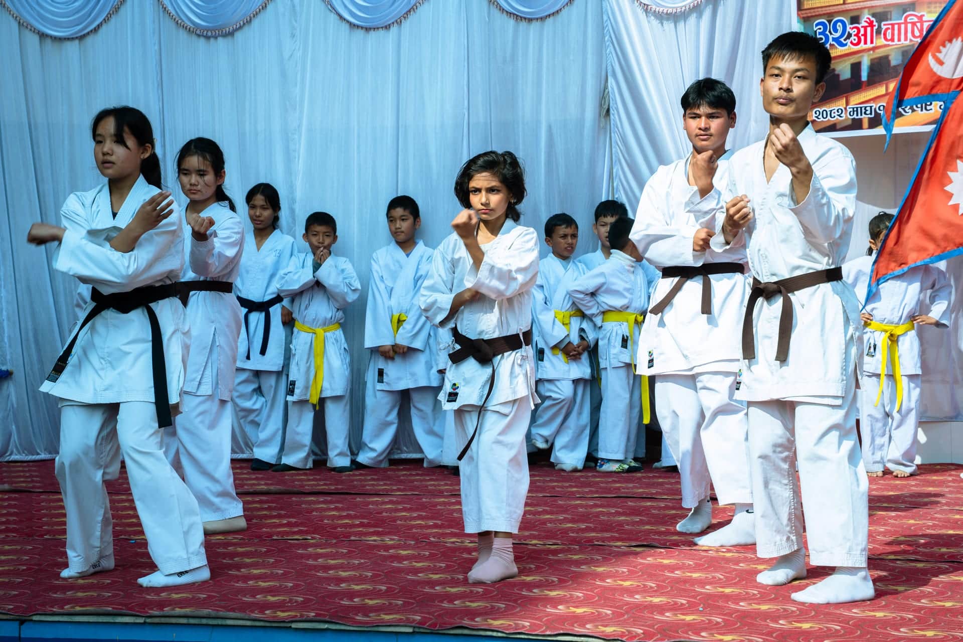 Taekwondo Demonstration — NEESS Annual Function 2081